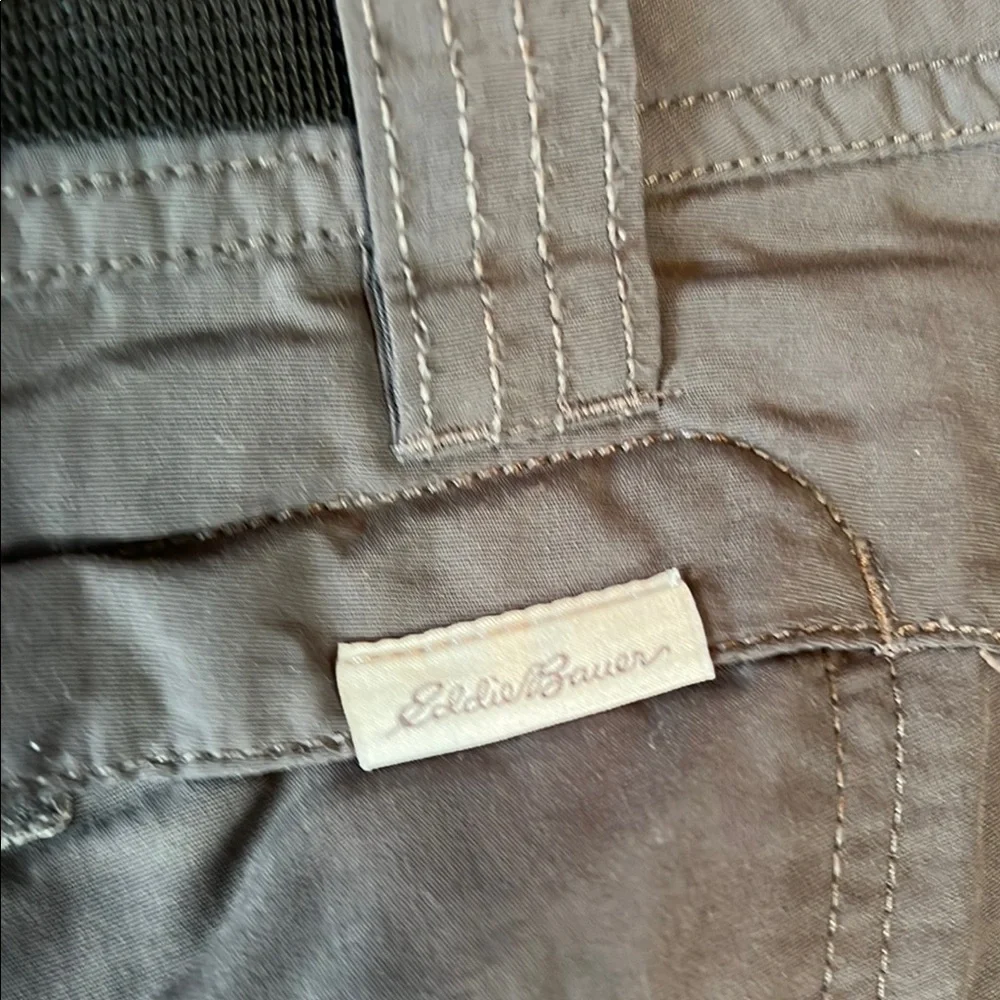 Eddie Bauer Gray‎ Cargo Pants with Elastic Waistband convertible legs